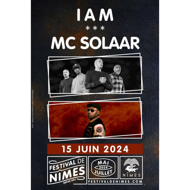 Place concert IAM + MC SOLAAR Festival de Nîmes moins cher